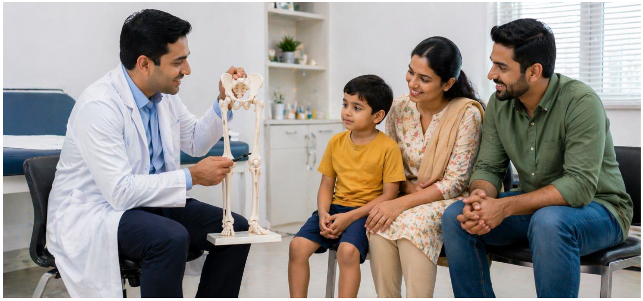 Bowlegs, knock knees and flat feet in children