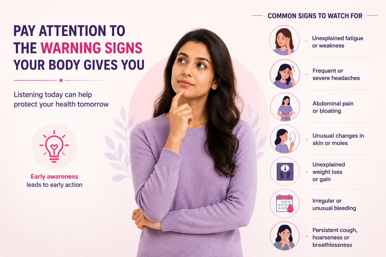 Unusual vaginal bleeding as early cervical cancer symptom