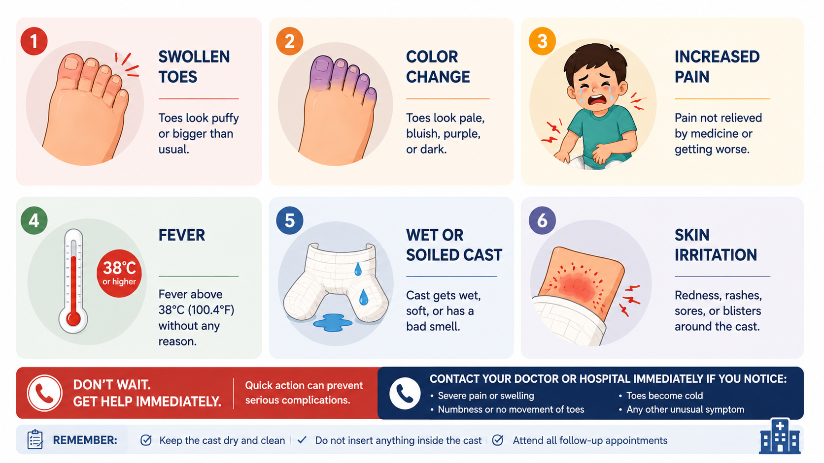 Warning signs after femur fracture treatment in children