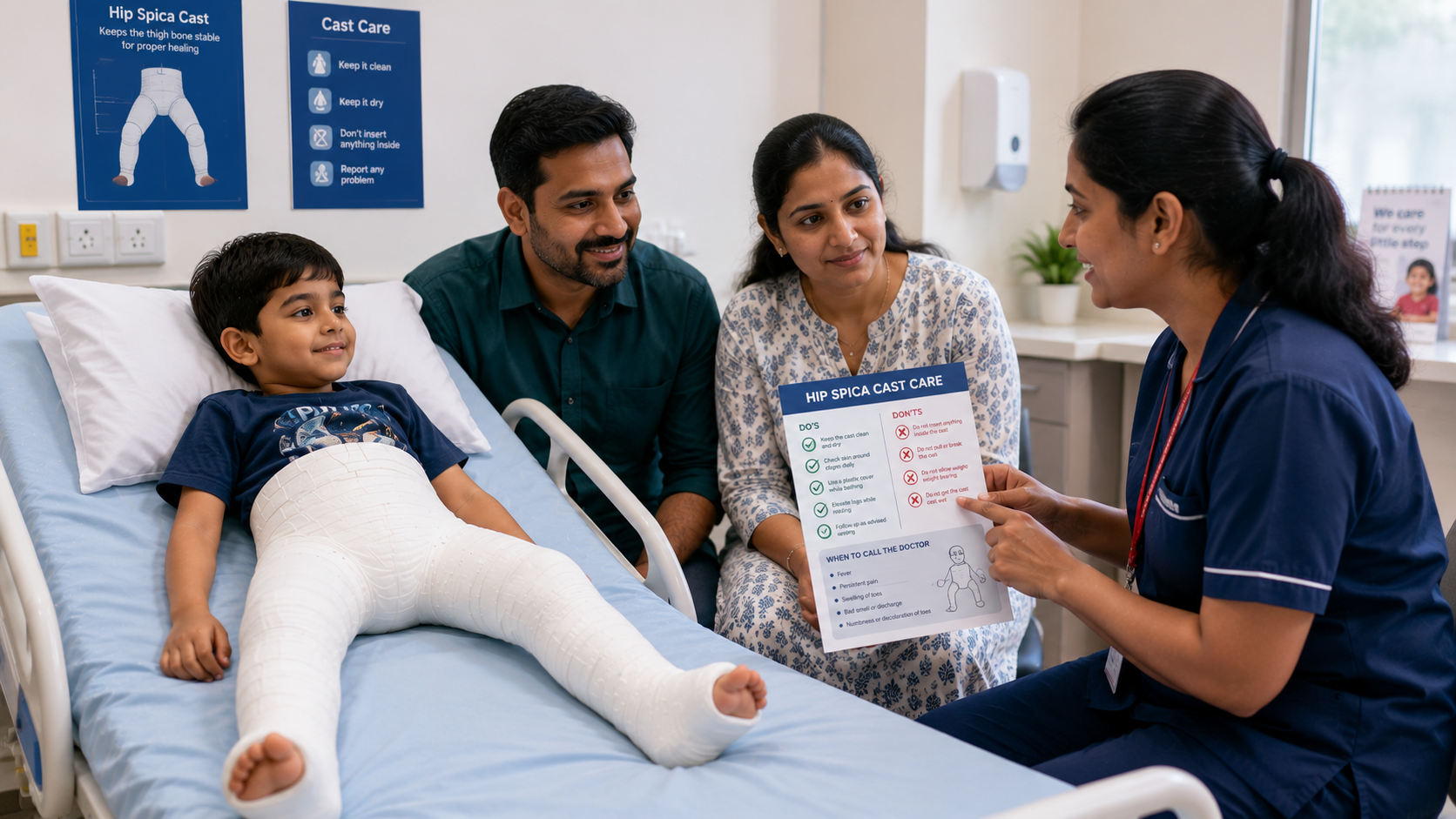 What is a hip spica cast for femur fracture