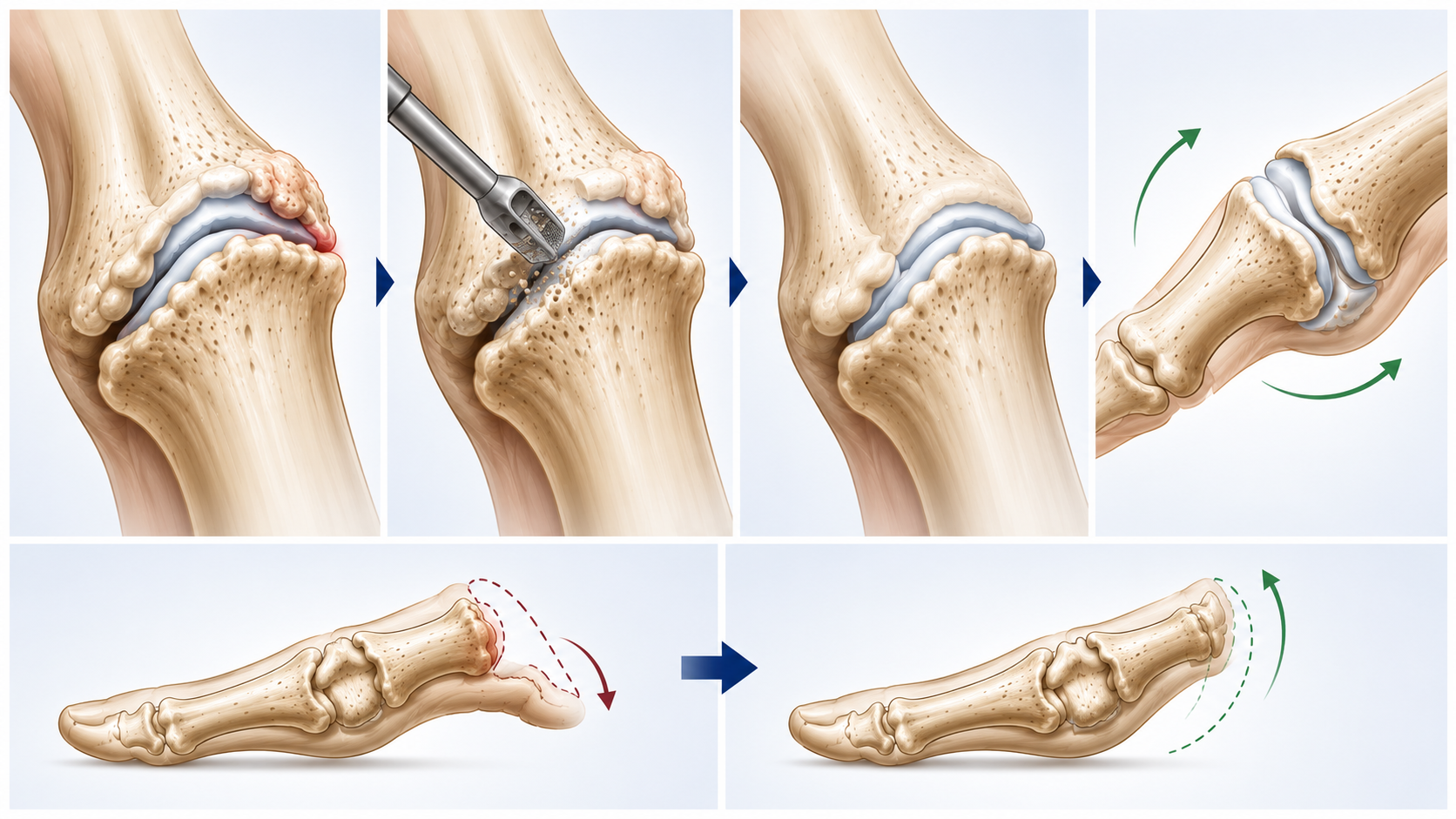 When is surgery recommended for hallux rigidus