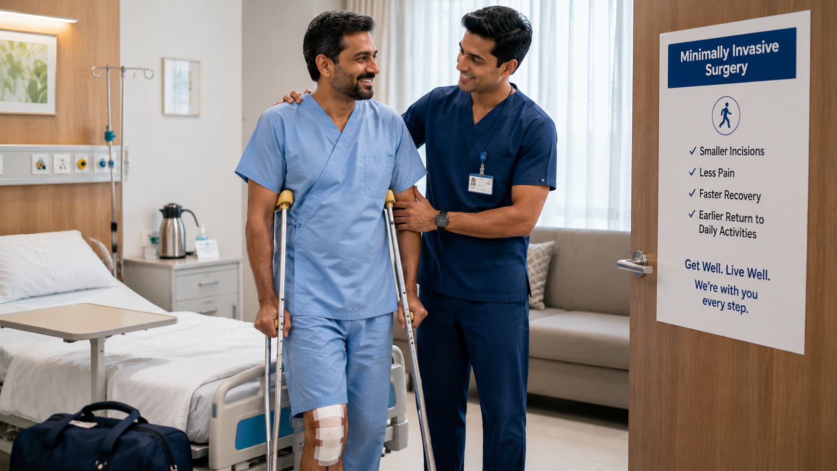 Potentially faster recovery after minimally invasive orthopedic surgery