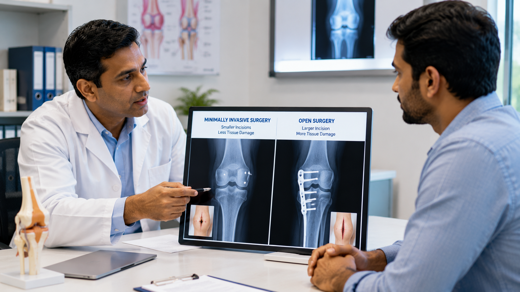 Orthopedic conditions treated with minimally invasive surgery